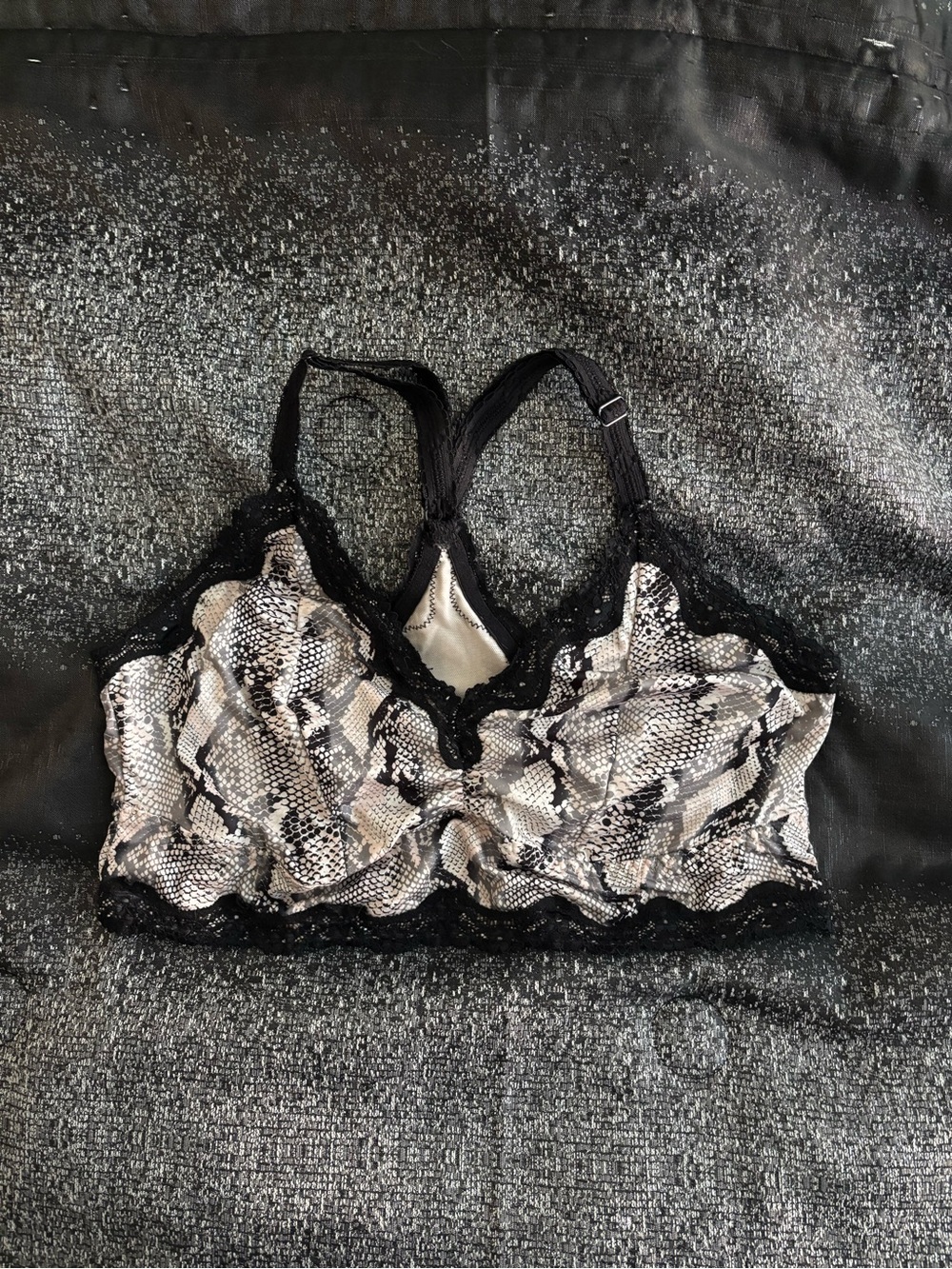 Torrid Snake-Print Lace Bralette Sz 0/L